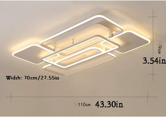 Ceiling Light Living Room White, Modern Acrylic Flush Mount Chandeliers Lighting Compatible with Bedroom,for Living Room