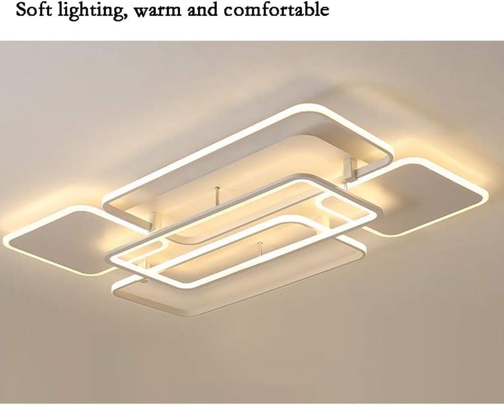 Ceiling Light Living Room White, Modern Acrylic Flush Mount Chandeliers Lighting Compatible with Bedroom,for Living Room