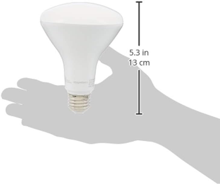 Amazon Basics BR30 LED Light Bulb, 65 Watt Equivalent, Energy Efficient 11W, E26 Standard Base, Soft White 2700K, Dimmable, 10,000 Hour Lifetime , 16-Pack