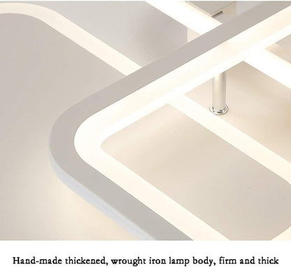 Ceiling Light Living Room White, Modern Acrylic Flush Mount Chandeliers Lighting Compatible with Bedroom,for Living Room