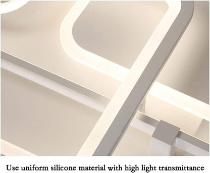 Ceiling Light Living Room White, Modern Acrylic Flush Mount Chandeliers Lighting Compatible with Bedroom,for Living Room