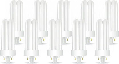 Circle (10 Pack) PLT-26W 841, 4 Pin GX24q-3, 26 Watt Triple Tube, Compact Fluorescent Light Bulb