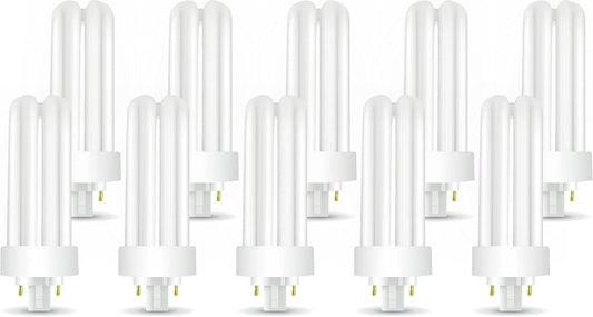 Circle (10 Pack) PLT-26W 841, 4 Pin GX24q-3, 26 Watt Triple Tube, Compact Fluorescent Light Bulb