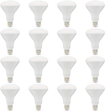 Amazon Basics BR30 LED Light Bulb, 65 Watt Equivalent, Energy Efficient 11W, E26 Standard Base, Soft White 2700K, Dimmable, 10,000 Hour Lifetime , 16-Pack