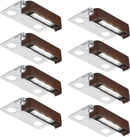 LEONLITE 8-Pack 7 Inch LED Hardscape Lighting, Update Retaining Wall Lights, LED Landscape Lighting, 12-24V AC/DC Paver Light Low Voltage, 3W/4W/5W Dimmable Outdoor Step Lights, 2700K Soft White, ETL