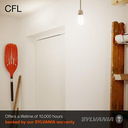 Sylvania CFL T2 Twist Light Bulb, 60W Equivalent, Efficient 13W, 850 Lumens, Medium Base, 2700K, Soft White - 8 Pack (26363)