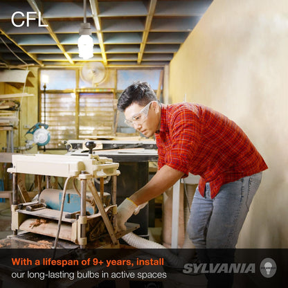 Sylvania CFL T2 Twist Light Bulb, 60W Equivalent, Efficient 13W, 850 Lumens, Medium Base, 2700K, Soft White - 8 Pack (26363)