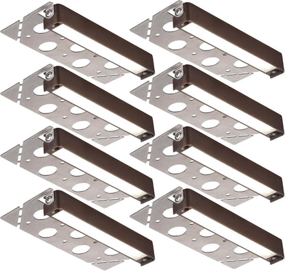 LEONLITE 8-Pack 7 Inch LED Hardscape Lighting, Update Retaining Wall Lights, LED Landscape Lighting, 12-24V AC/DC Paver Light Low Voltage, 3W/4W/5W Dimmable Outdoor Step Lights, 2700K Soft White, ETL