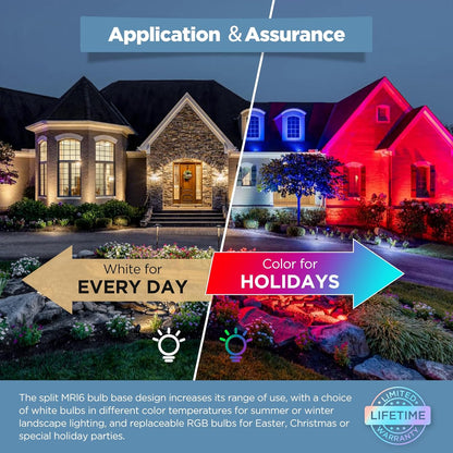 Gardencoin Solid Brass Outdoor Landscape Spotlights, 12V Heavy Duty Low Voltage LED Spot Light Waterproof for Garden and Yard Up Lighting, Bronze Accent Lighting Fixture Without Bulb, 6 Pack